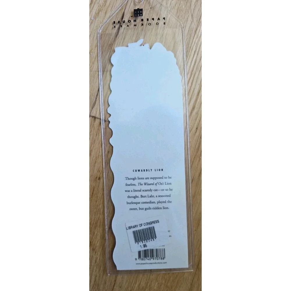 Vintage 1999 NIP Wizard of Oz Cutout Cowardly Lion Bookmark